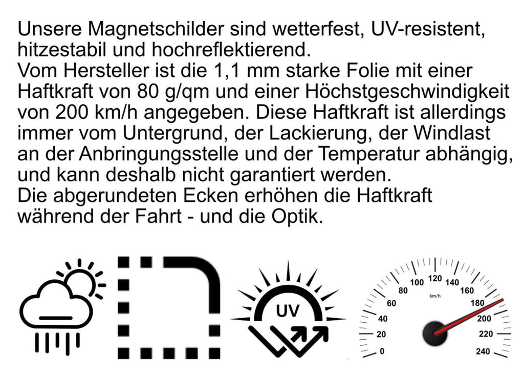 Magnetschild „FEUERWEHR im Einsatz“  reflektierend 30 x 8 cm