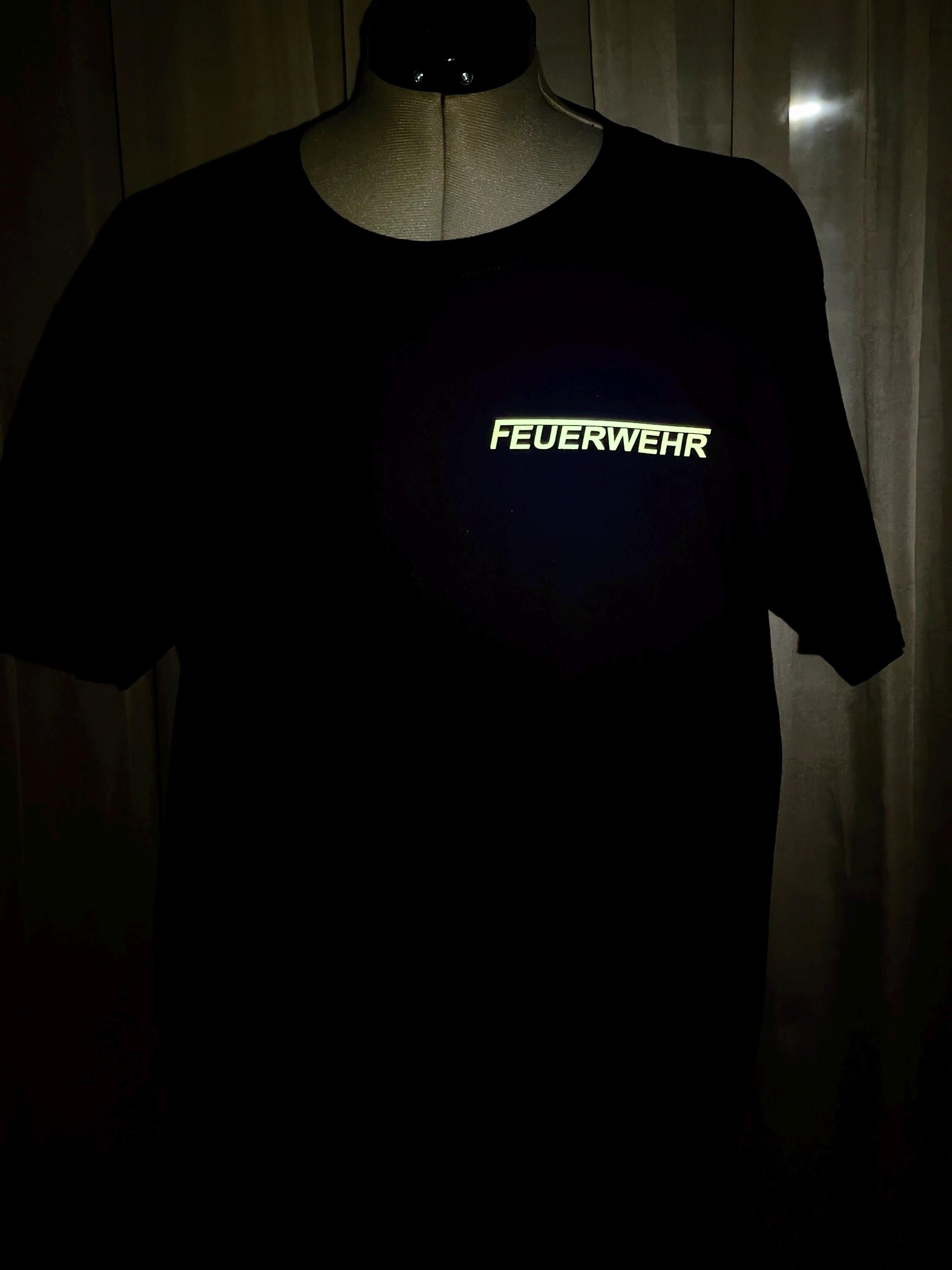 T-Shirt FEUERWEHR mit reflektierendem Brust- und Rückendruck