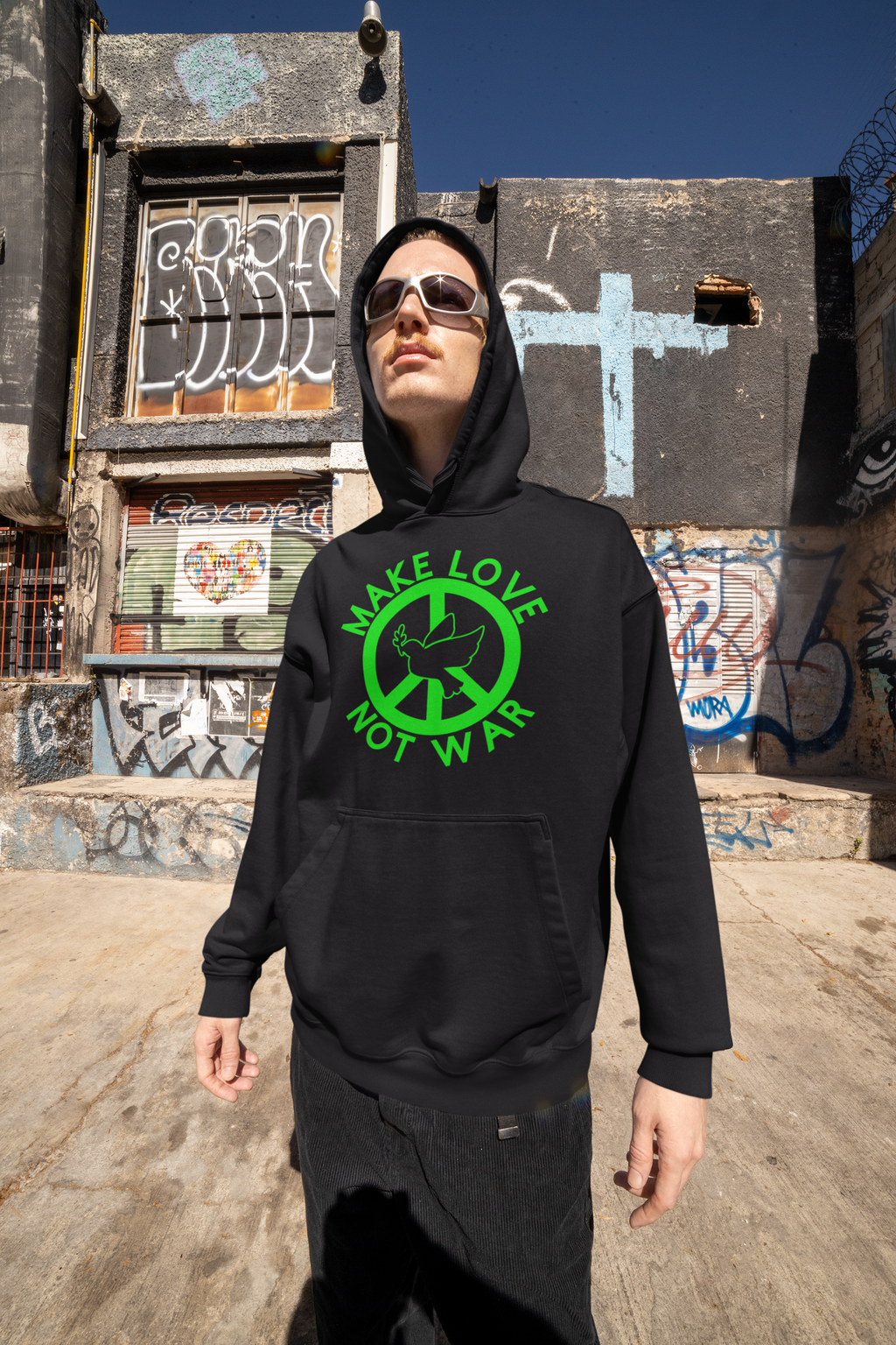 Hoodie MAKE LOVE not WAR