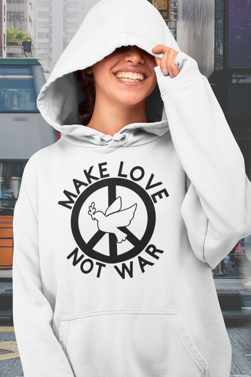 Hoodie MAKE LOVE not WAR