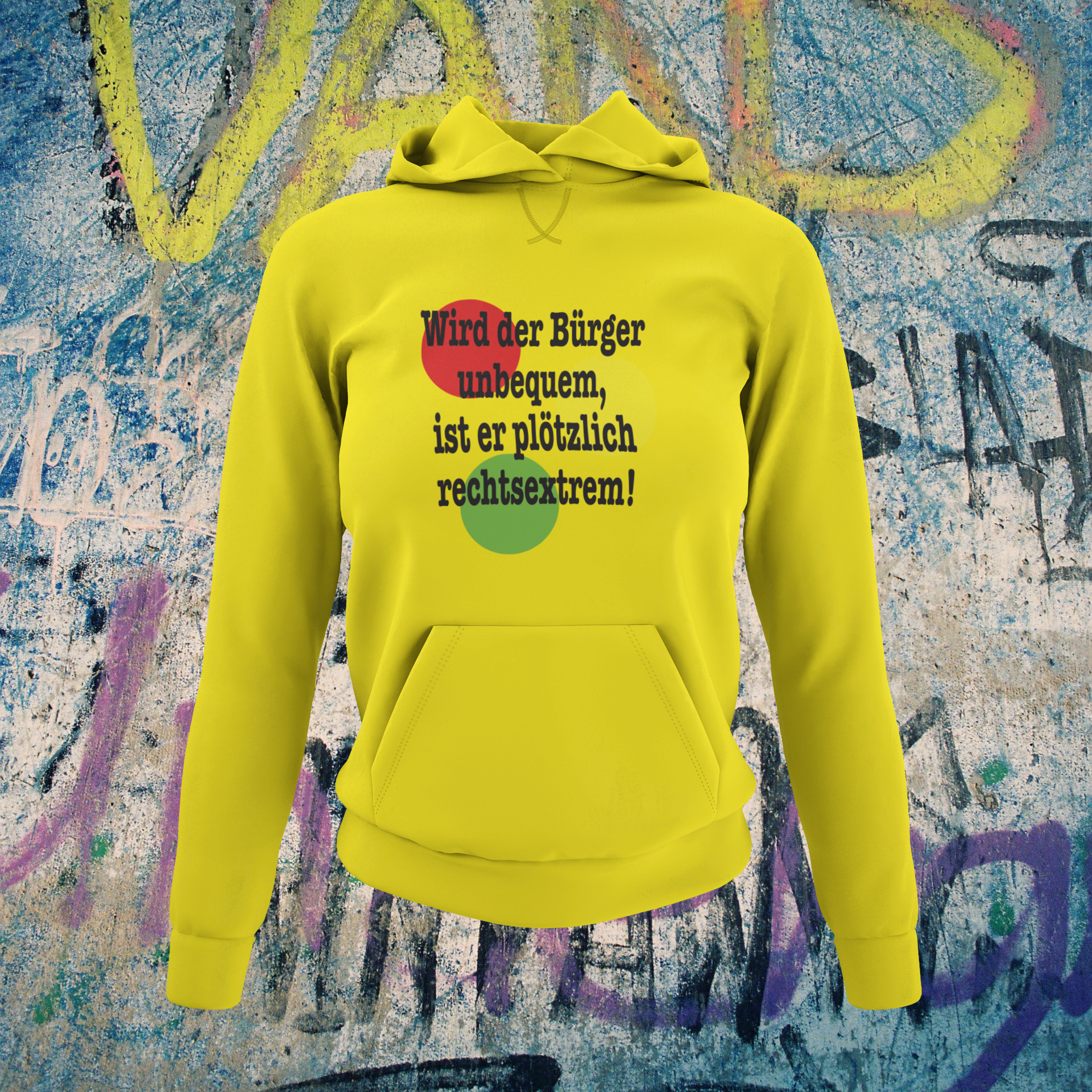 Hoodie "Wird der Bürger unbequem..."  Sweater Kapuzenpullover