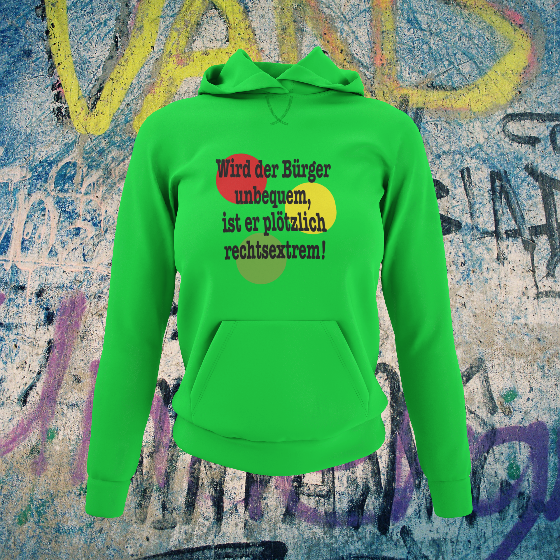 Hoodie "Wird der Bürger unbequem..."  Sweater Kapuzenpullover