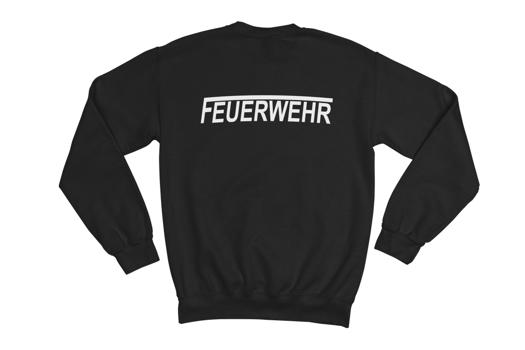 Sweatshirt FEUERWEHR mit reflektierendem Brust- und Rückendruck