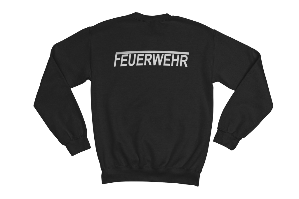 Sweatshirt FEUERWEHR mit reflektierendem Brust- und Rückendruck