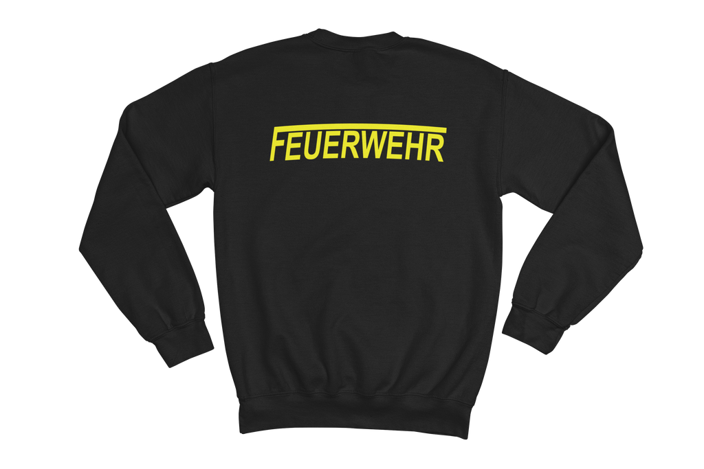 Sweatshirt FEUERWEHR mit reflektierendem Brust- und Rückendruck