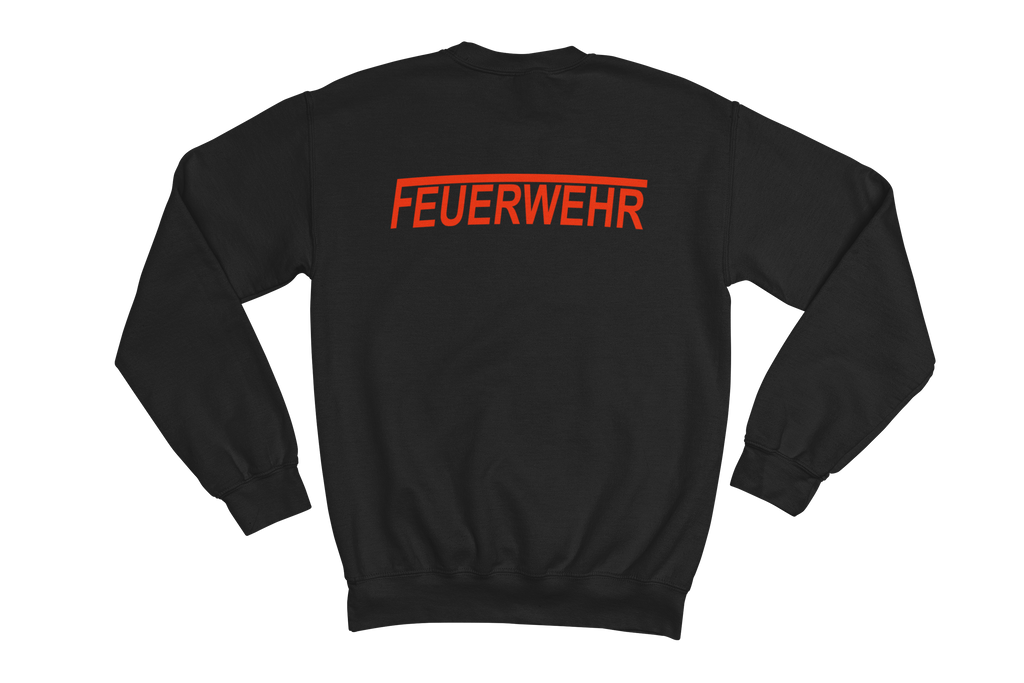 Sweatshirt FEUERWEHR mit reflektierendem Brust- und Rückendruck