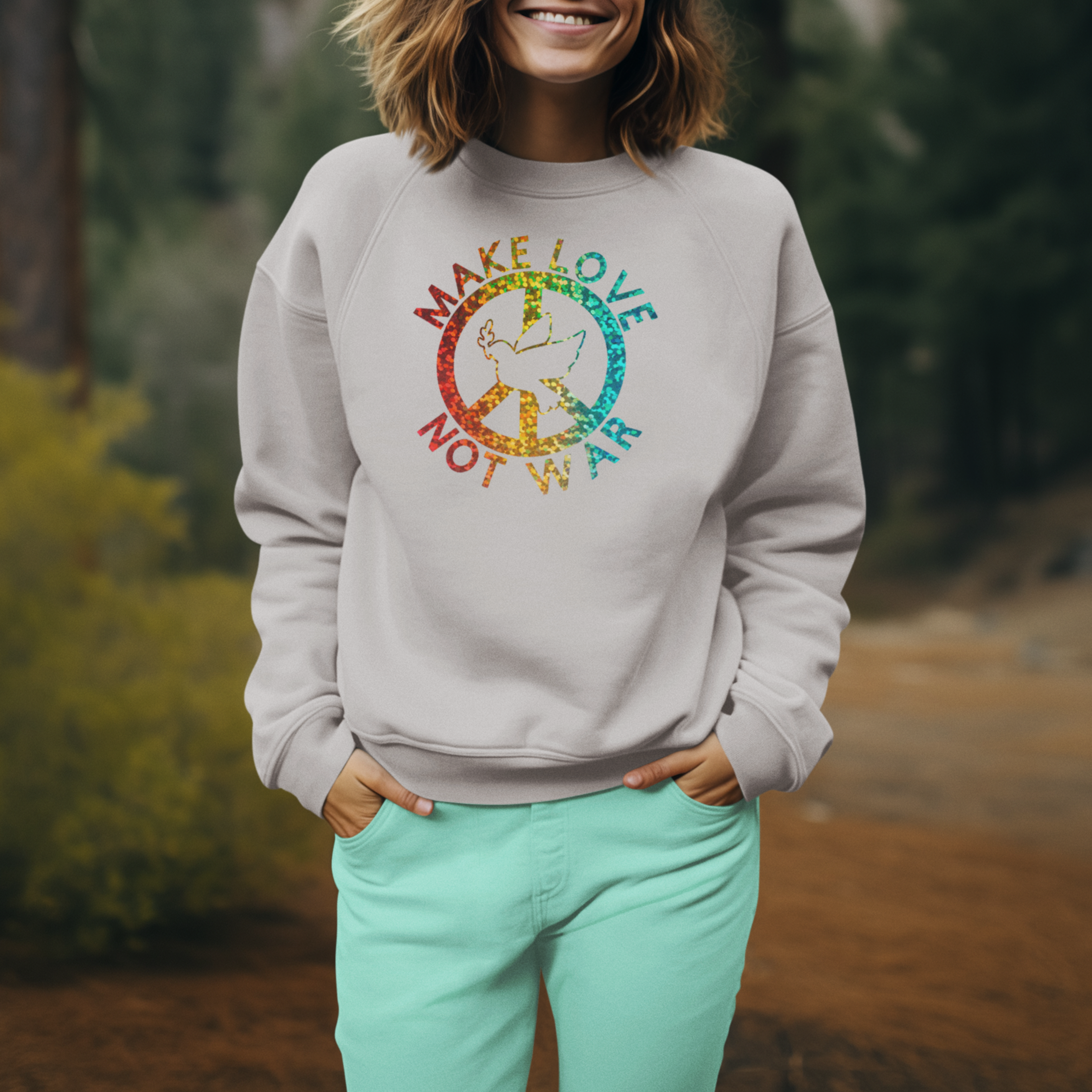 Sweatshirt MAKE LOVE not WAR  80/20