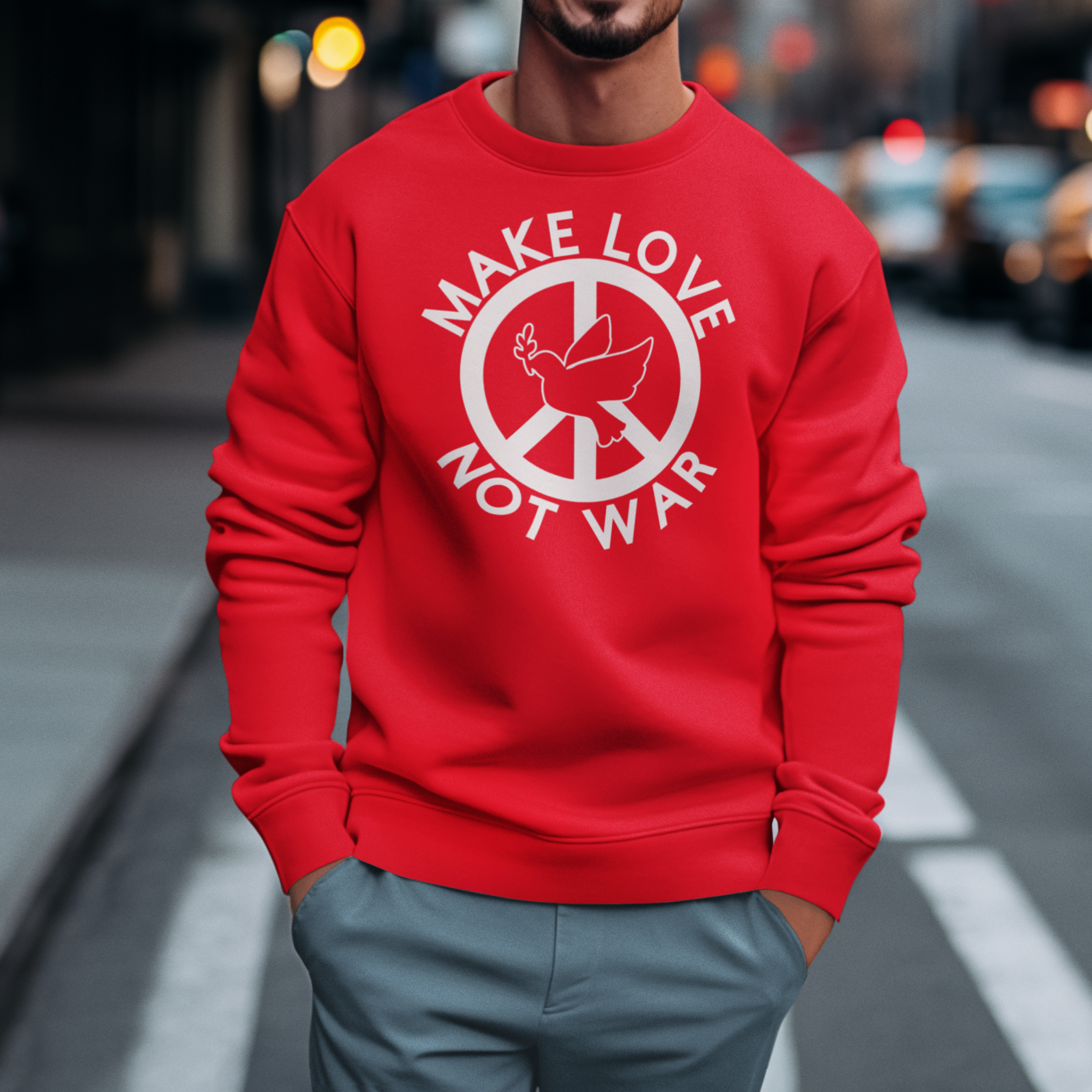 Sweatshirt MAKE LOVE not WAR  80/20