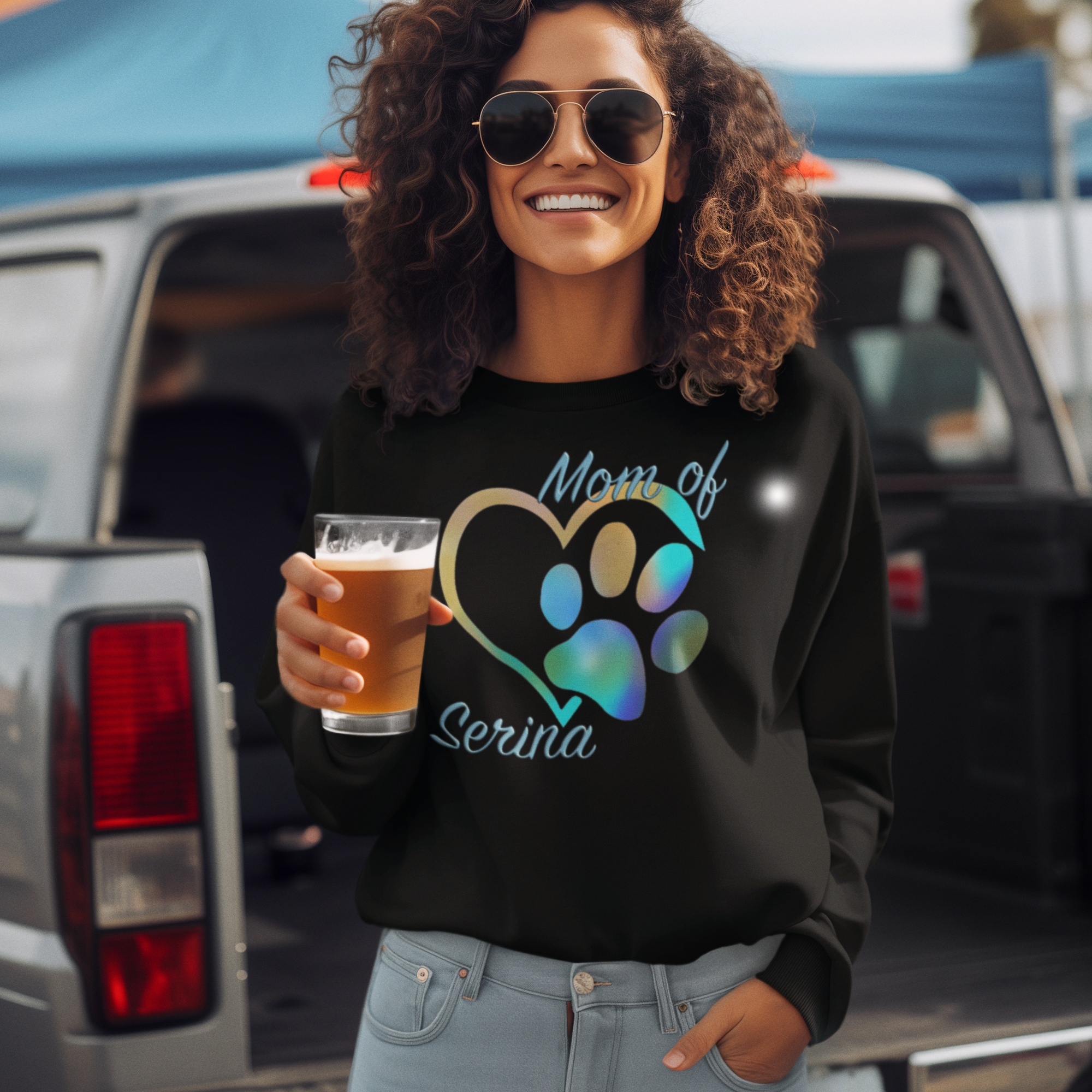 Sweatshirt WUNSCHDRUCK / WUNSCHTEXT - Sweater Longshirt personalisiert