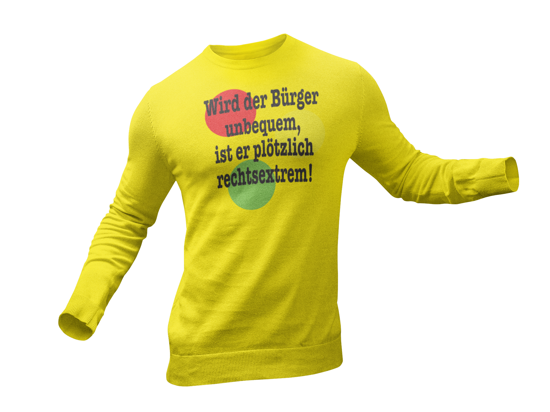 Sweatshirt "Wird der Bürger unbequem…“ Set-In-Sweat 80/20 Pullover