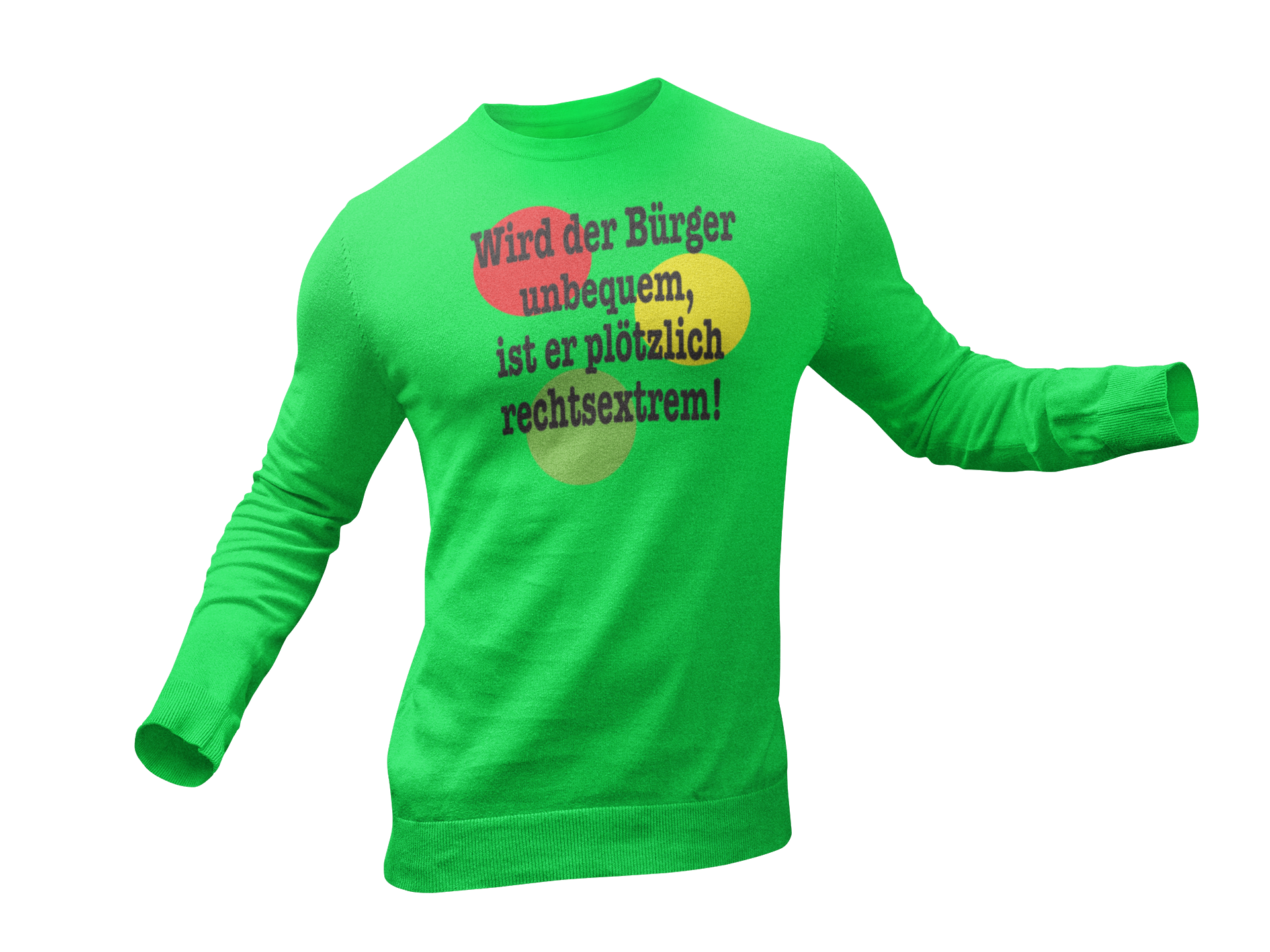 Sweatshirt "Wird der Bürger unbequem…“ Set-In-Sweat 80/20 Pullover