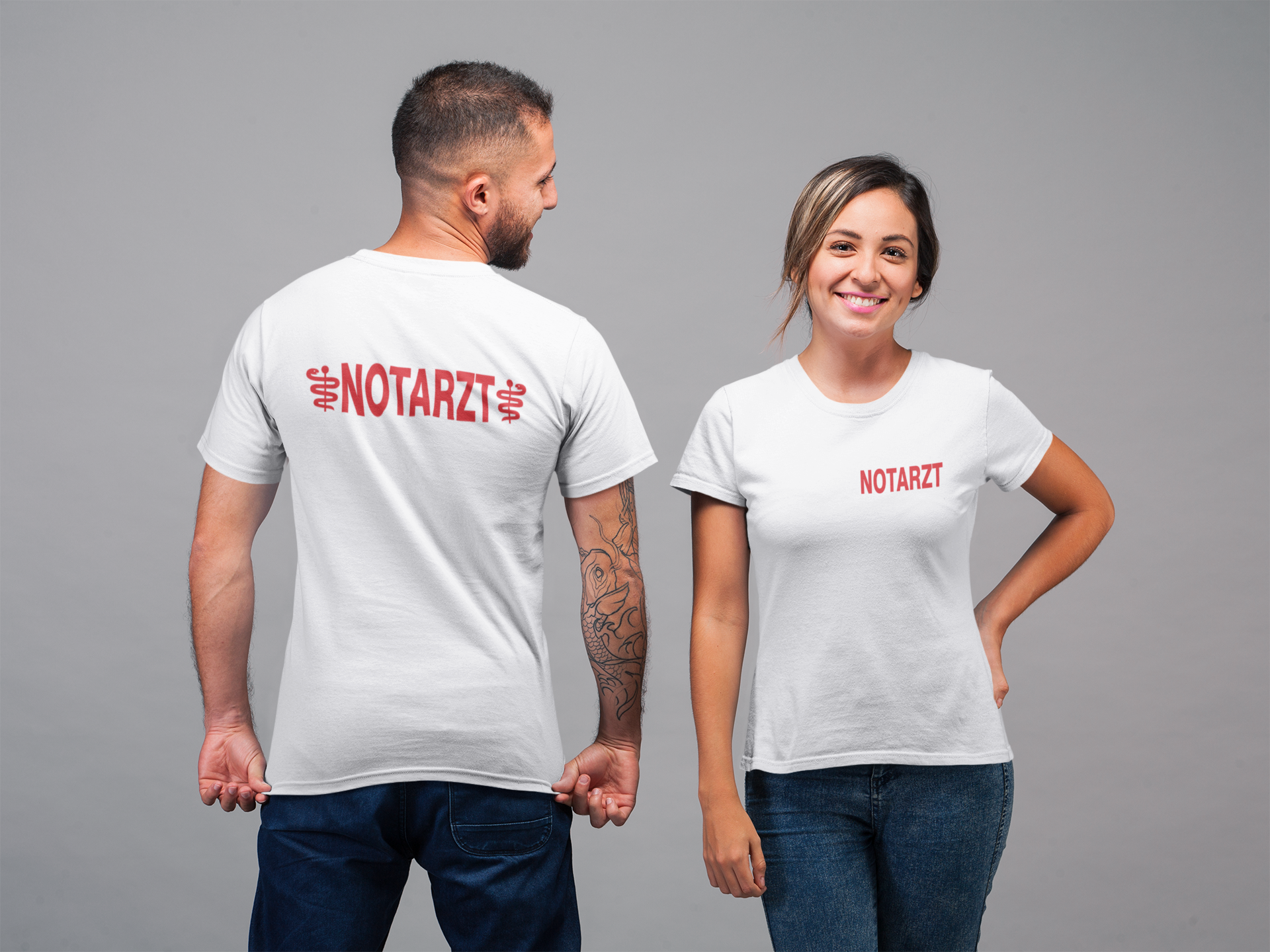 T-Shirt NOTARZT mit Äskulapstab
