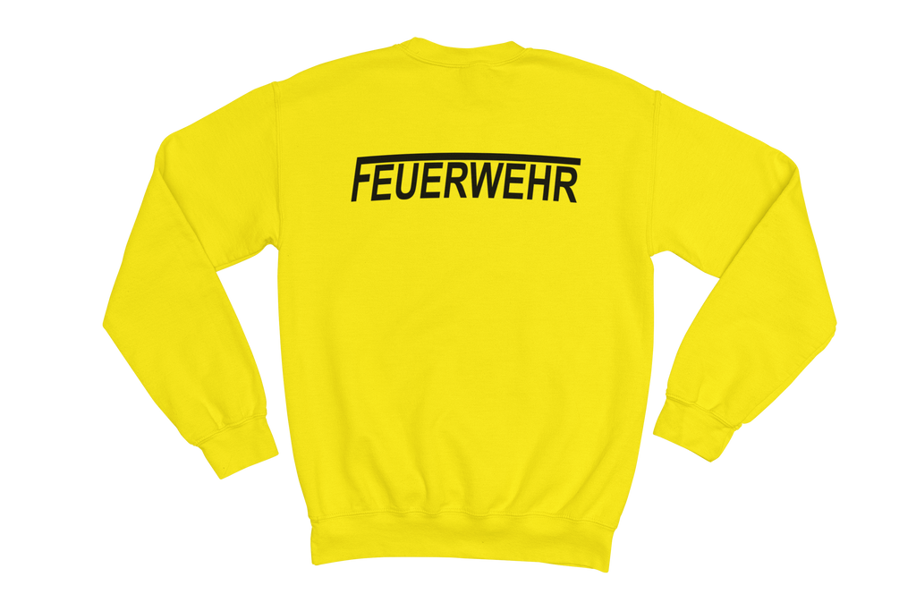 Sweatshirt FEUERWEHR mit reflektierendem Brust- und Rückendruck