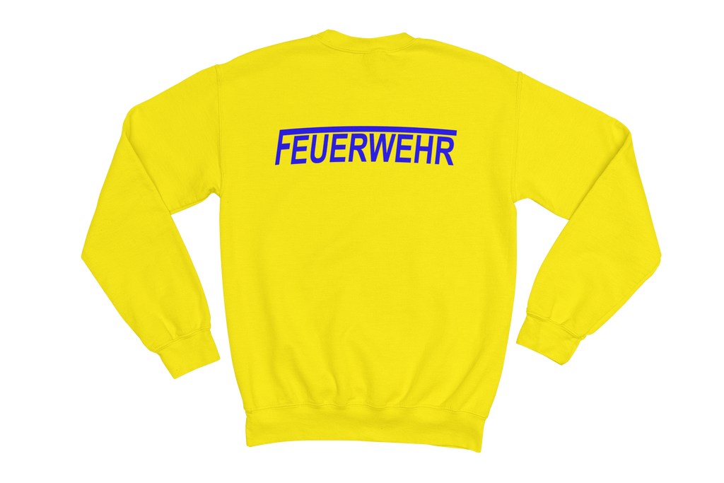 Sweatshirt FEUERWEHR mit reflektierendem Brust- und Rückendruck