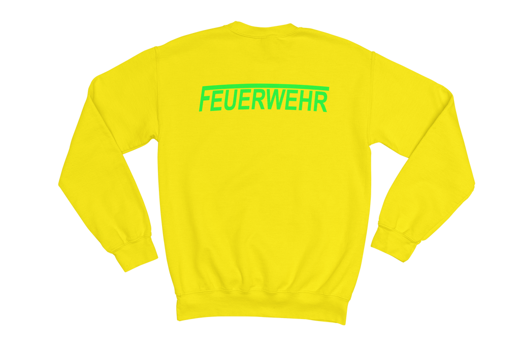 Sweatshirt FEUERWEHR mit reflektierendem Brust- und Rückendruck
