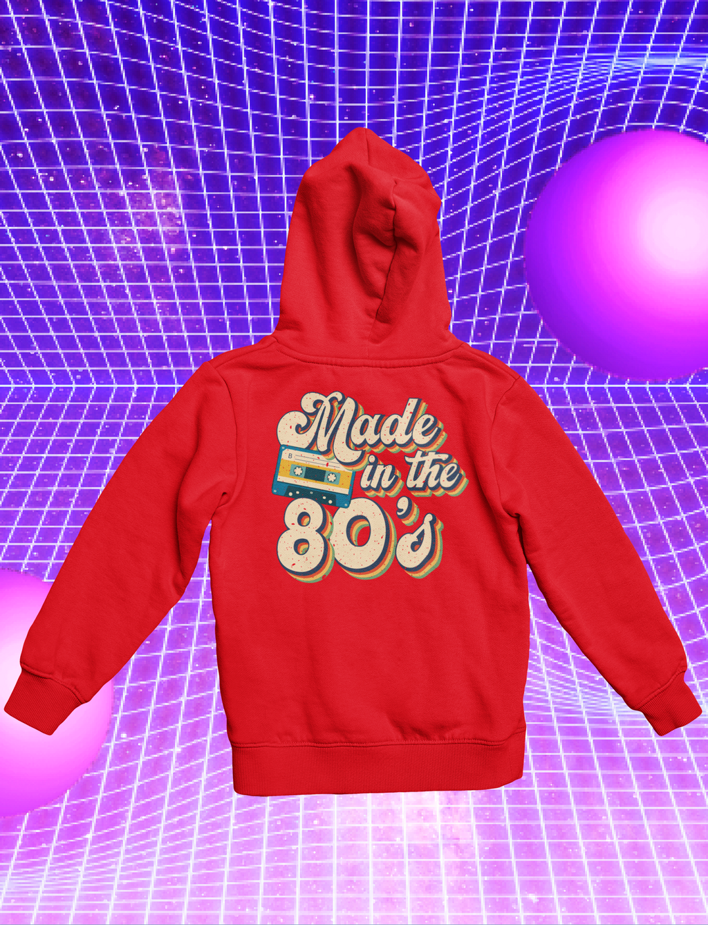 Hoodie  „Back To The 80‘s“ Sweater Kapuzenpullover