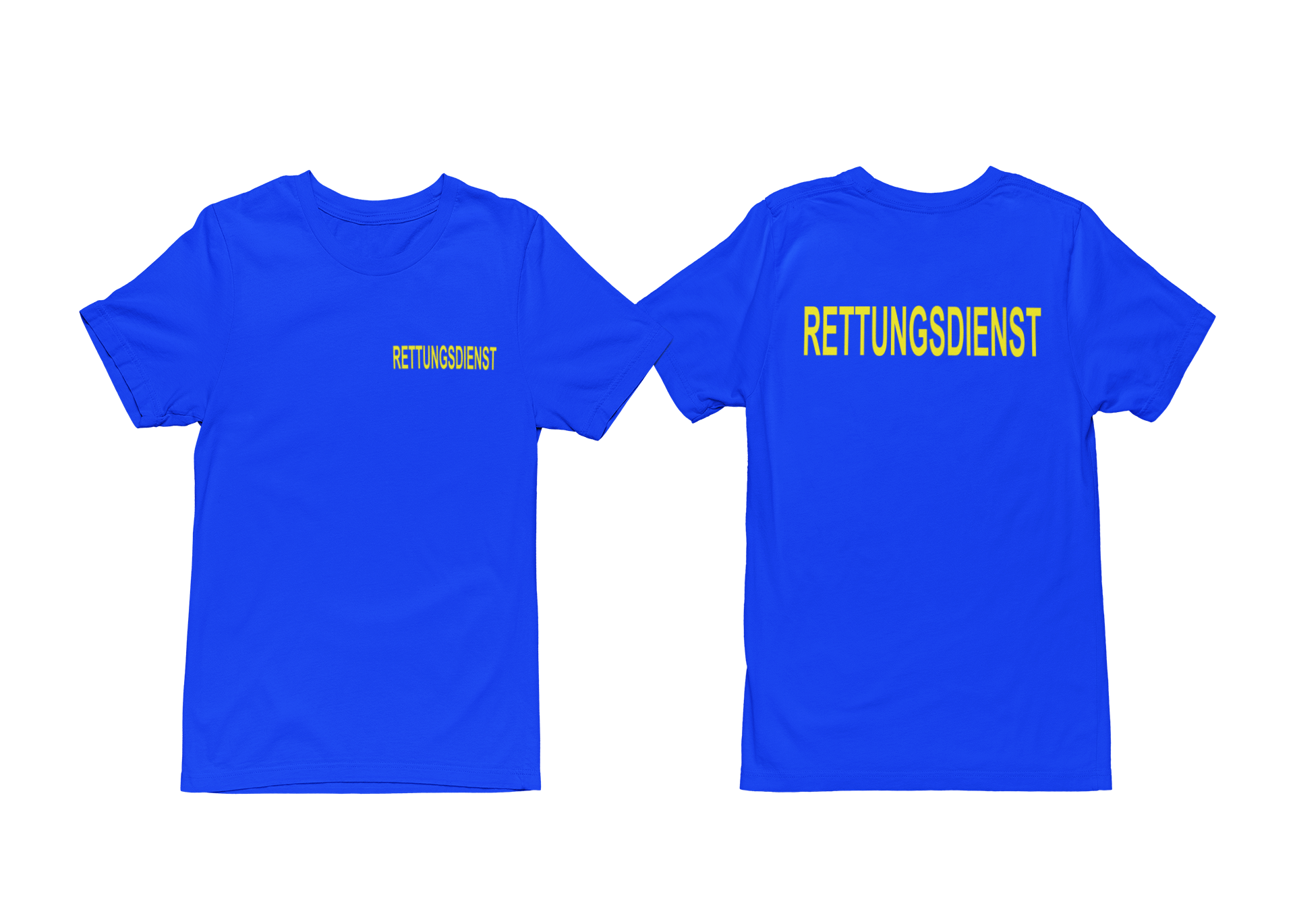 T-Shirt RETTUNGSDIENST mit reflektierendem Brust- und Rückendruck