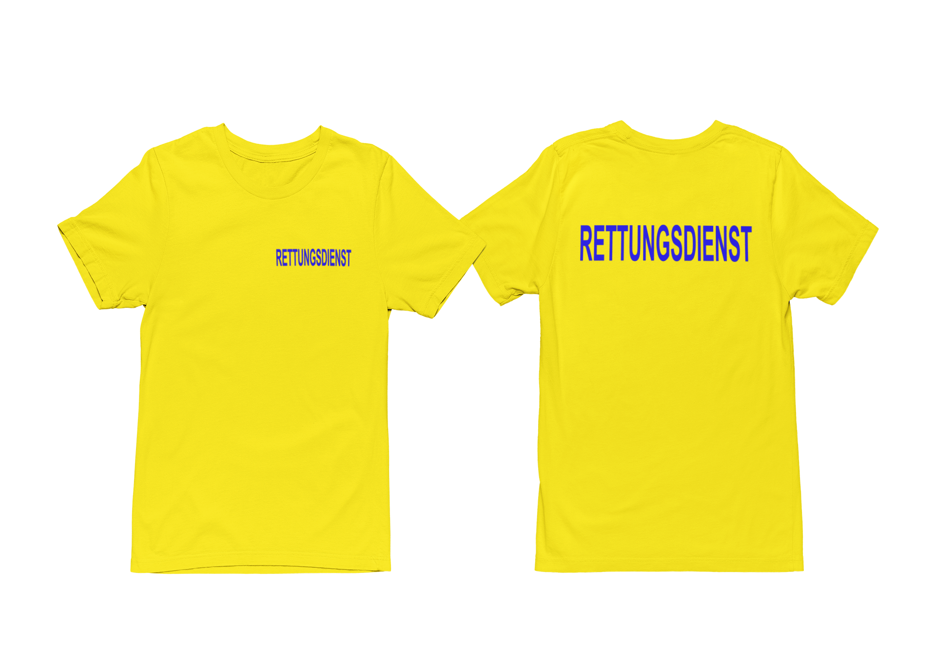 T-Shirt RETTUNGSDIENST mit reflektierendem Brust- und Rückendruck