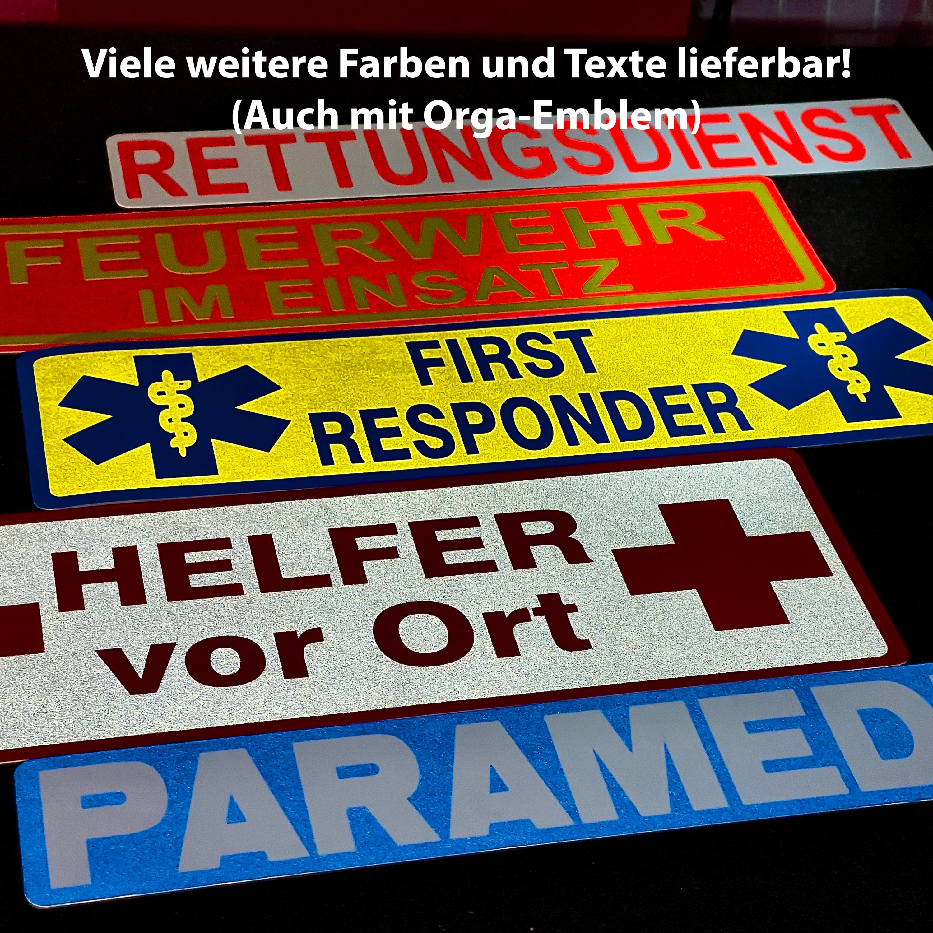 Magnetschild „FEUERWEHR im Einsatz“  reflektierend 30 x 8 cm