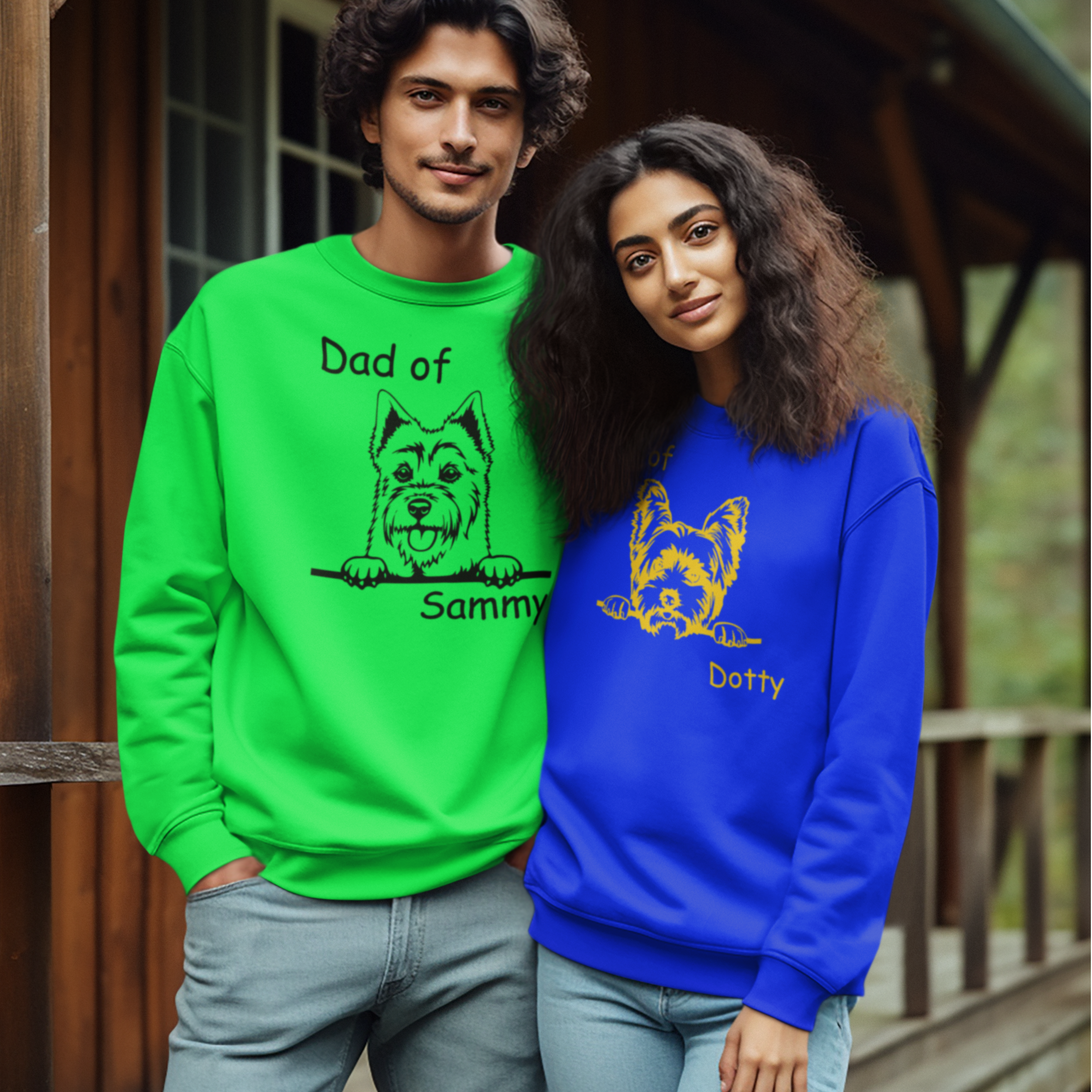 Hoodie MOM of / DAD of "Name" Ihrer Fellnase  und Hunderasse - personalisiert