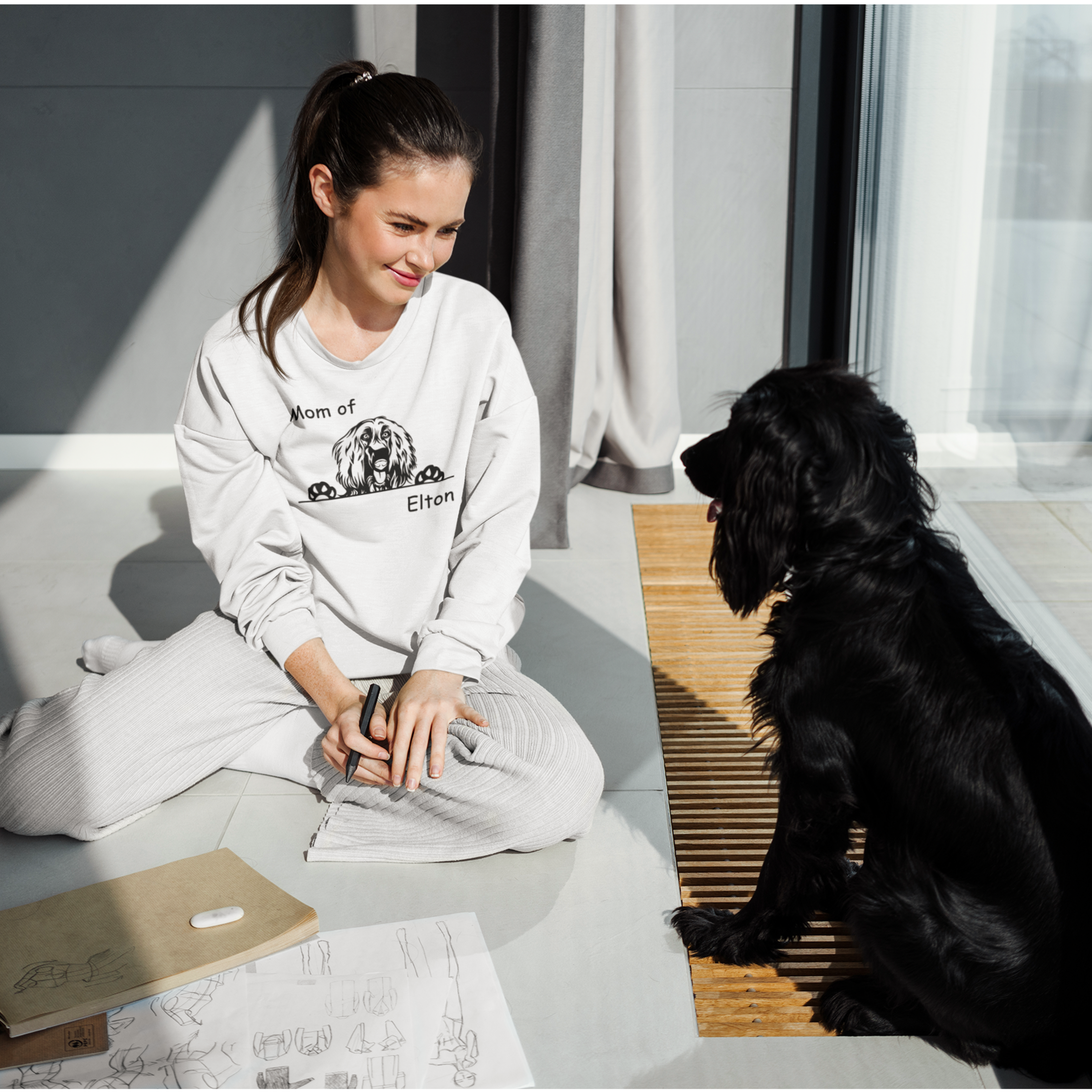 Sweatshirt MOM of / DAD of "Name" Ihrer Fellnase  und Hunderasse - personalisiert