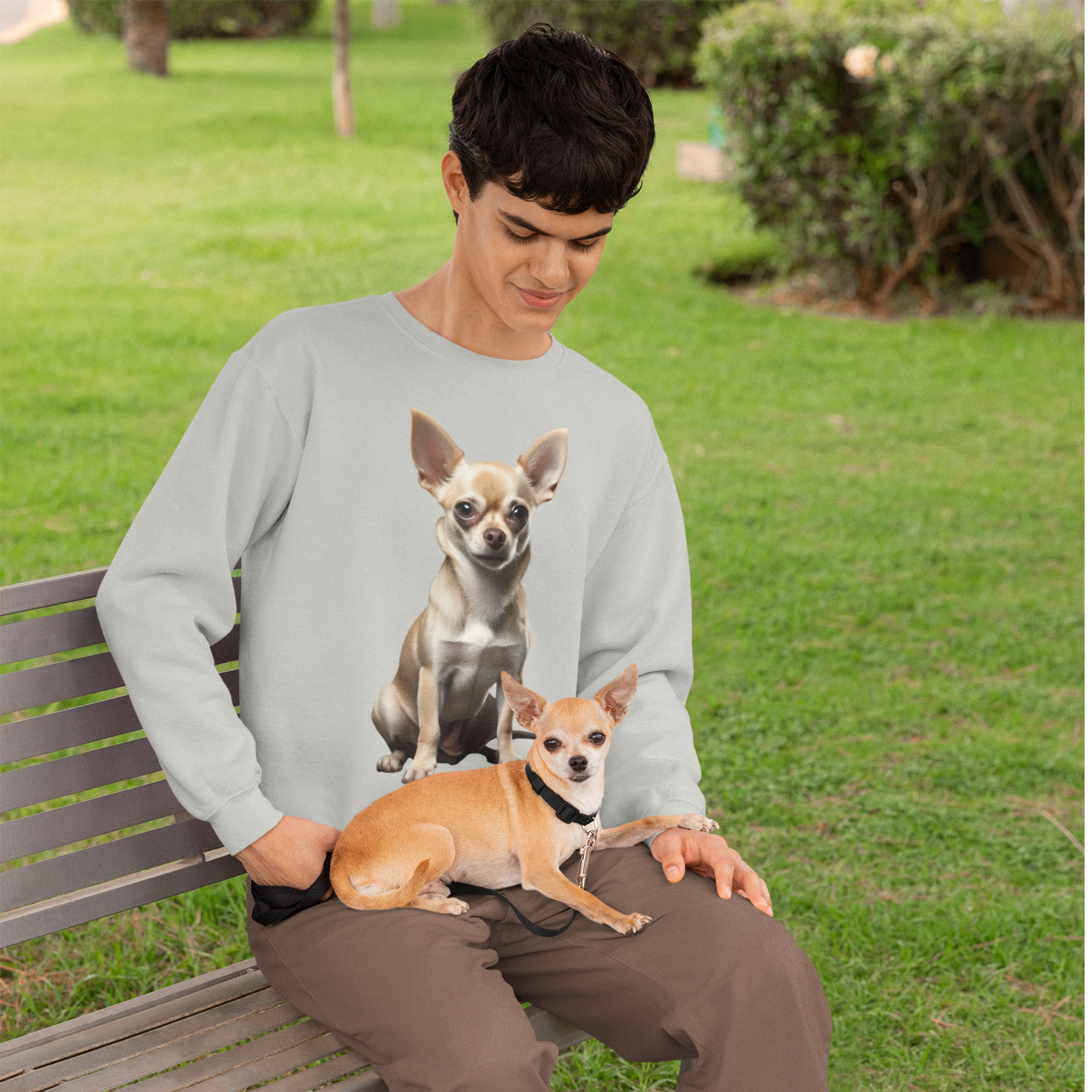 Sweatshirt mit Hundeportrait - personalisiert mit den Namen Ihrer liebsten Fellnase