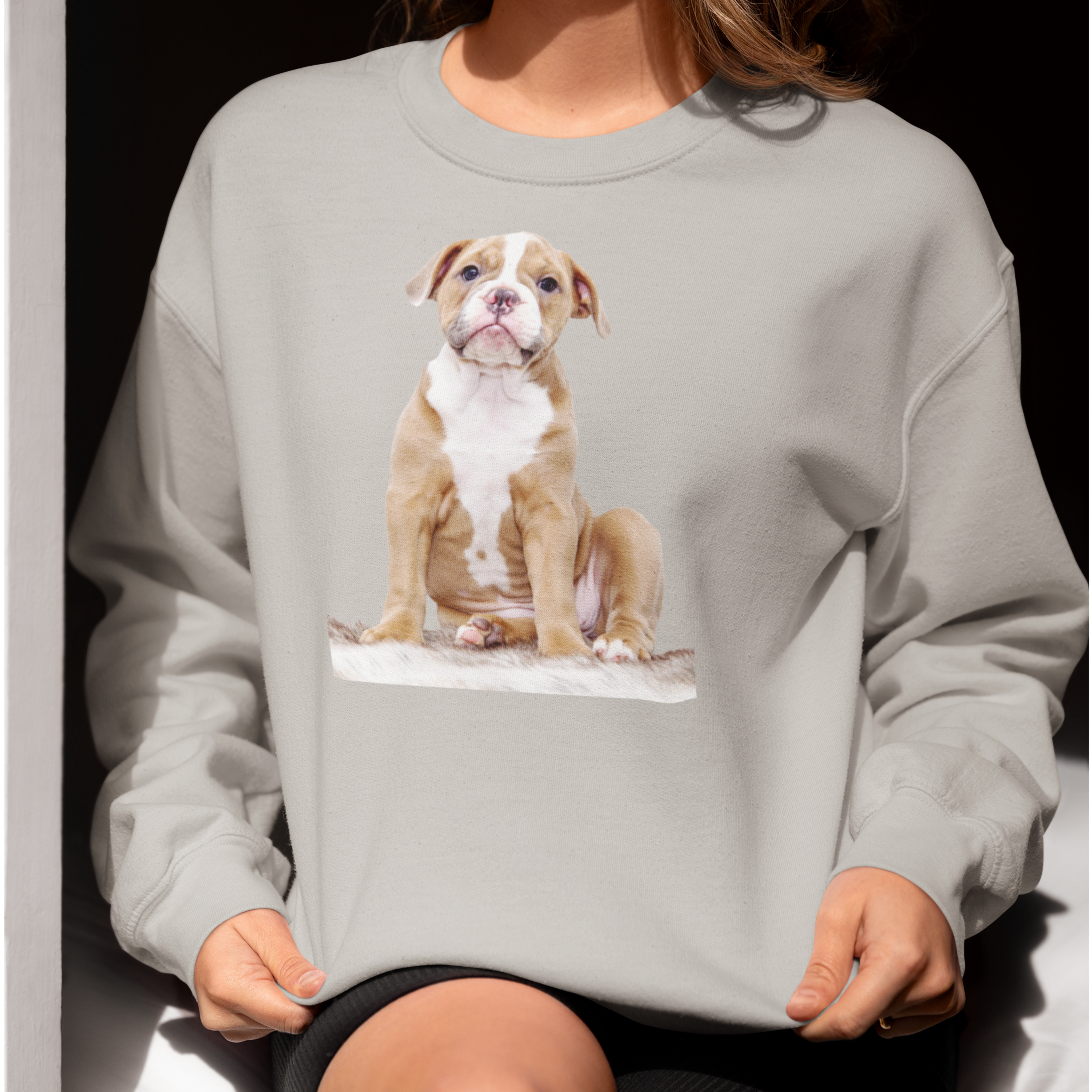 Sweatshirt mit Hundeportrait - personalisiert mit den Namen Ihrer liebsten Fellnase
