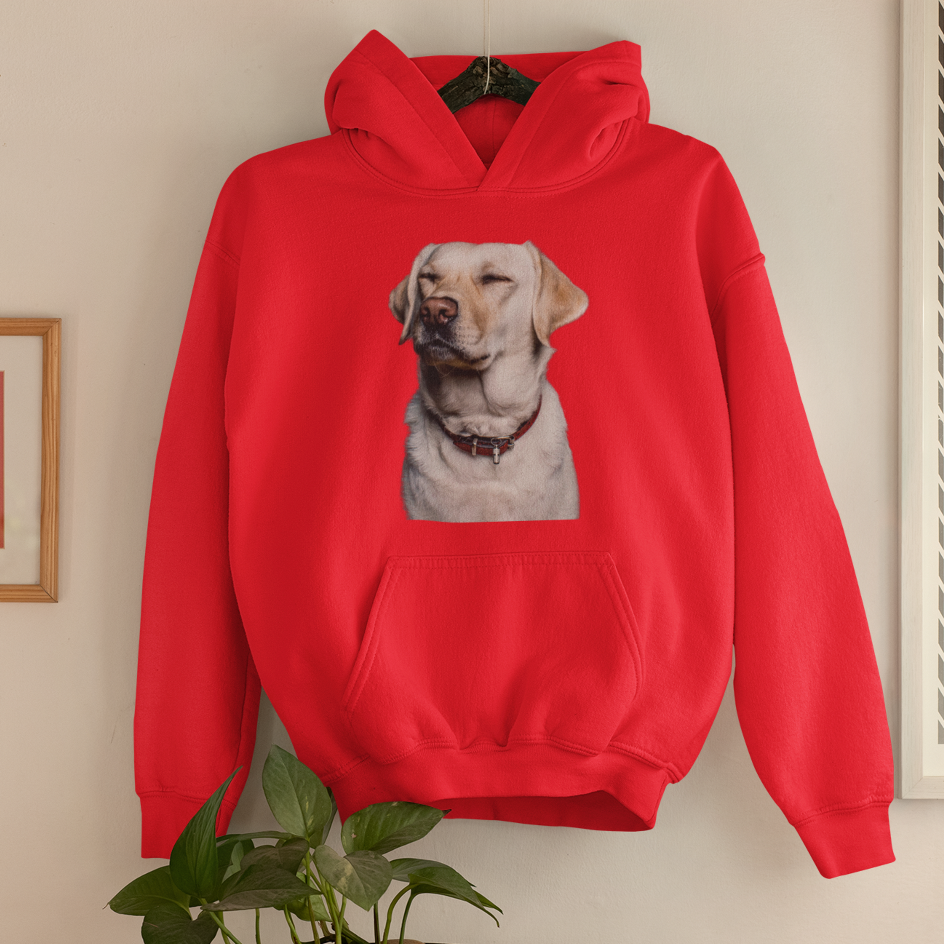 Hoodie mit Hundeportrait Hundekopf - personalisiert mit den Namen Ihrer liebsten Fellnase