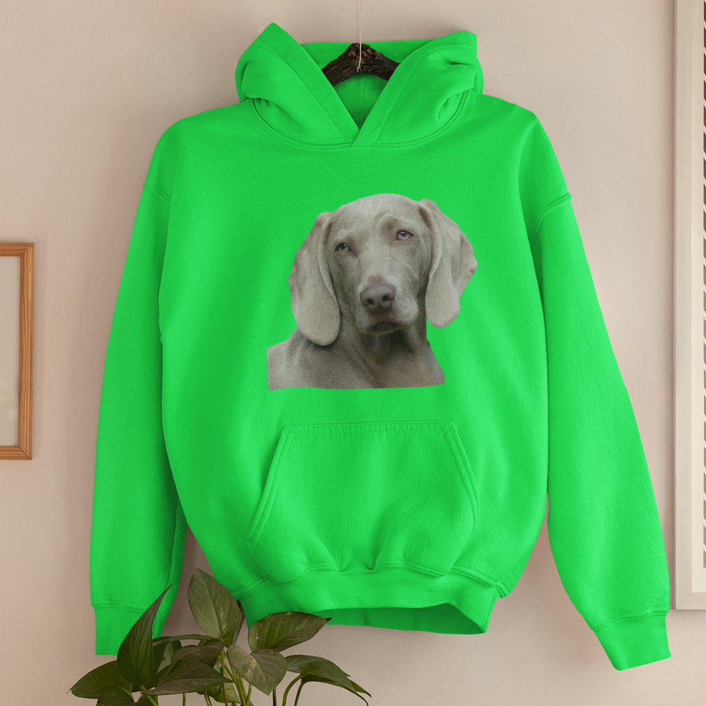 Hoodie mit Hundeportrait Hundekopf - personalisiert mit den Namen Ihrer liebsten Fellnase