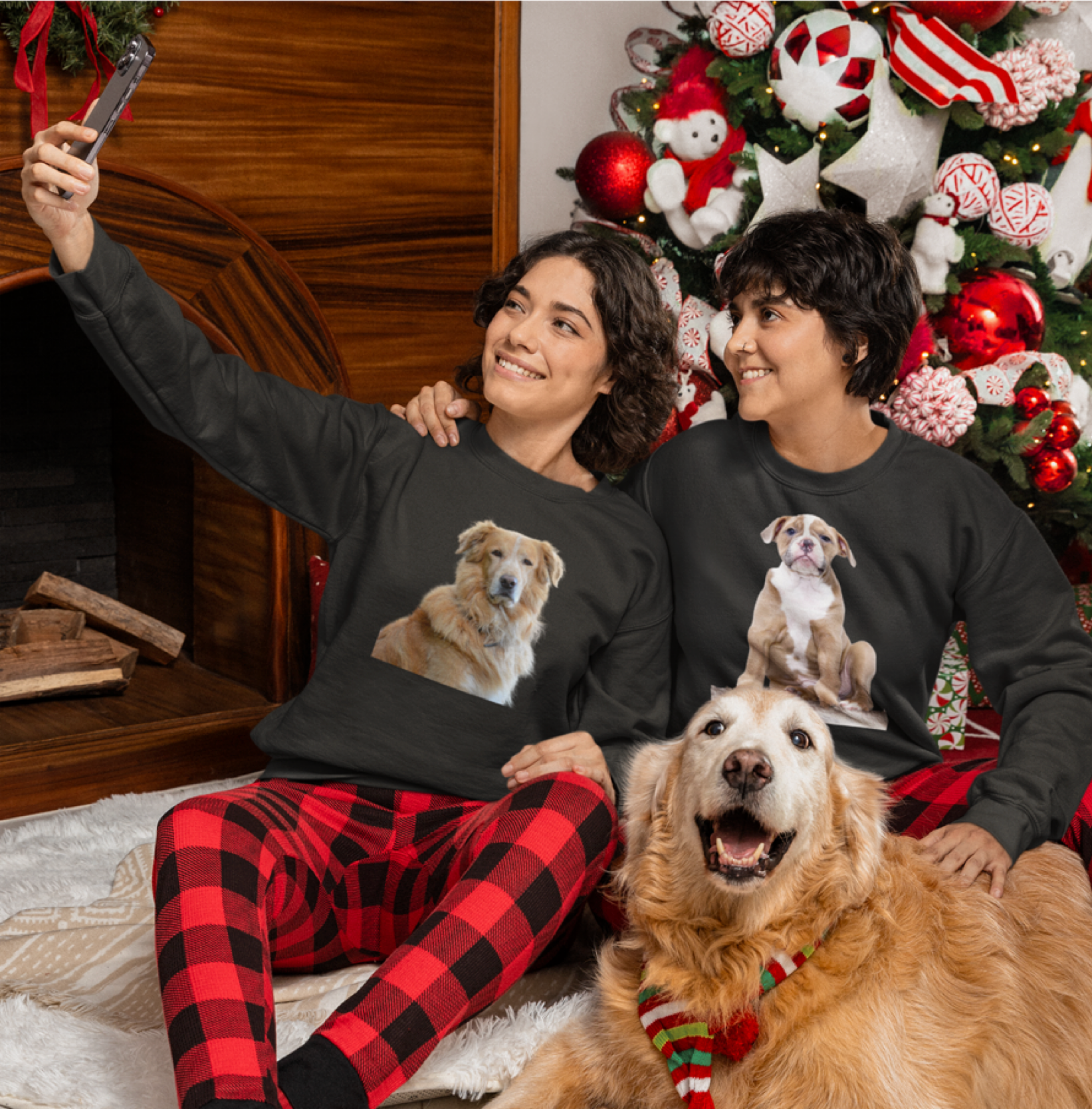 Sweatshirt mit Hundeportrait - personalisiert mit den Namen Ihrer liebsten Fellnase