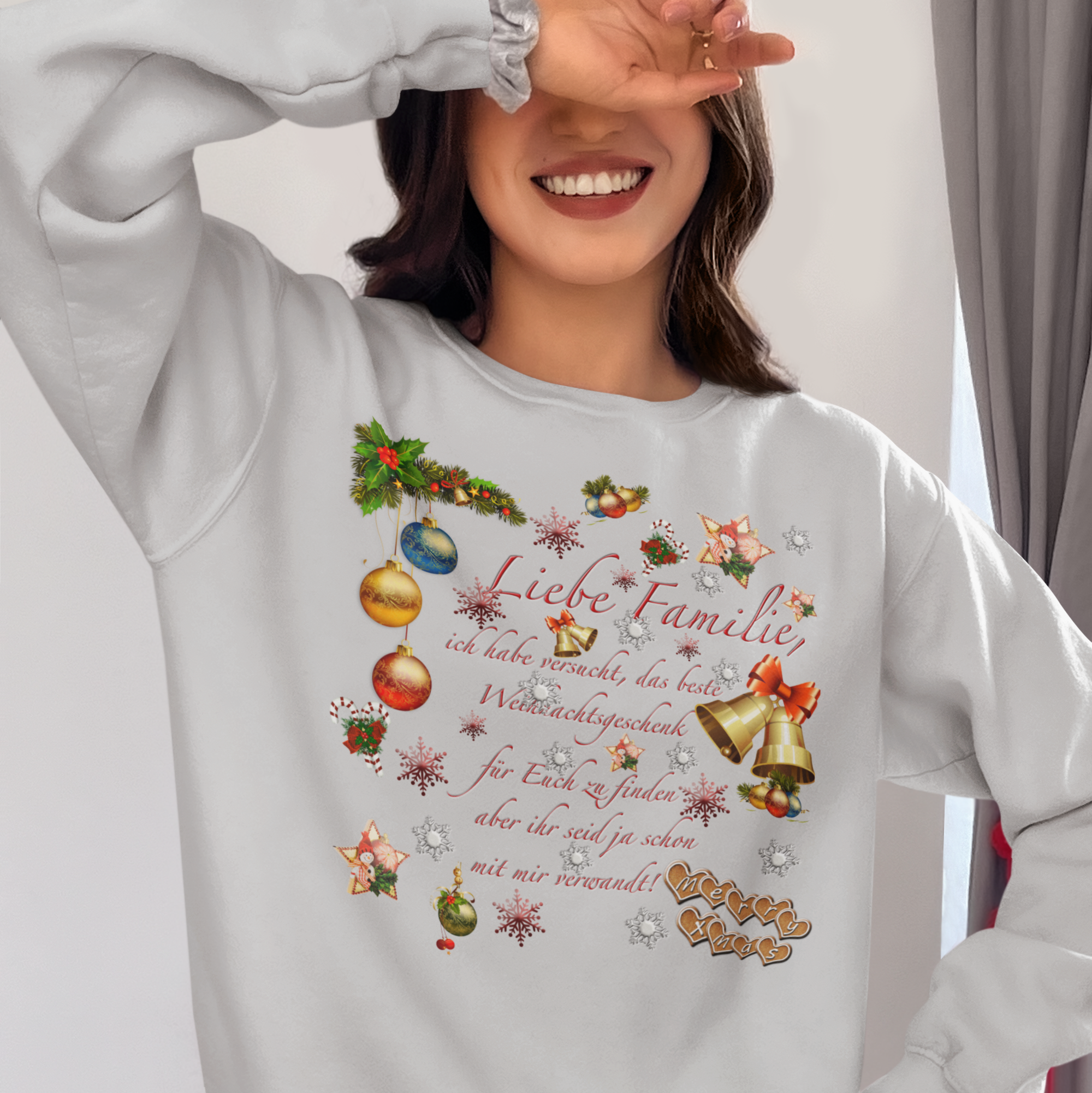 Sweatshirt WUNSCHDRUCK / WUNSCHTEXT - Sweater Longshirt personalisiert