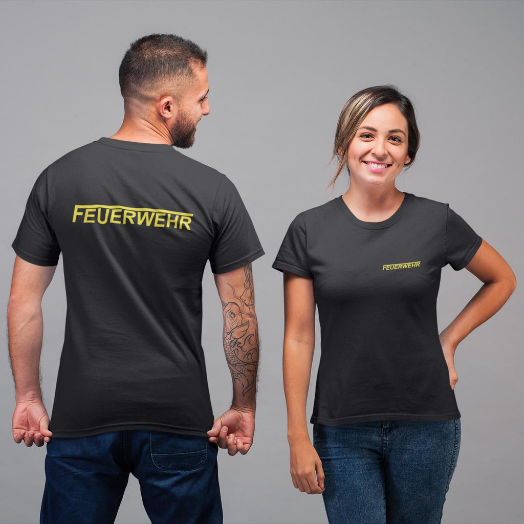T-Shirt FEUERWEHR mit reflektierendem Brust- und Rückendruck