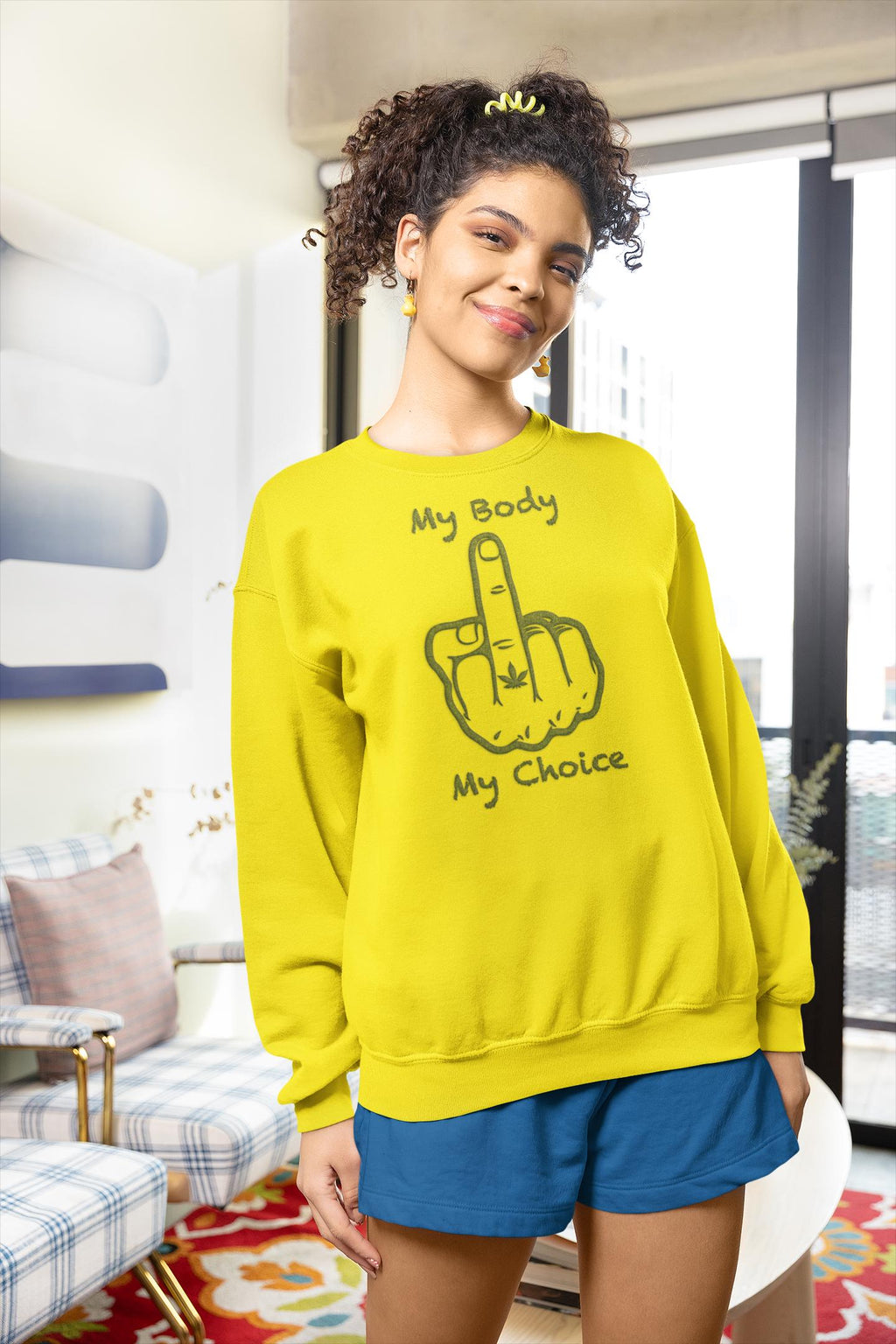 Sweatshirt My Body - My Choice Set-In-Sweat 80/20 Sweater Pullover