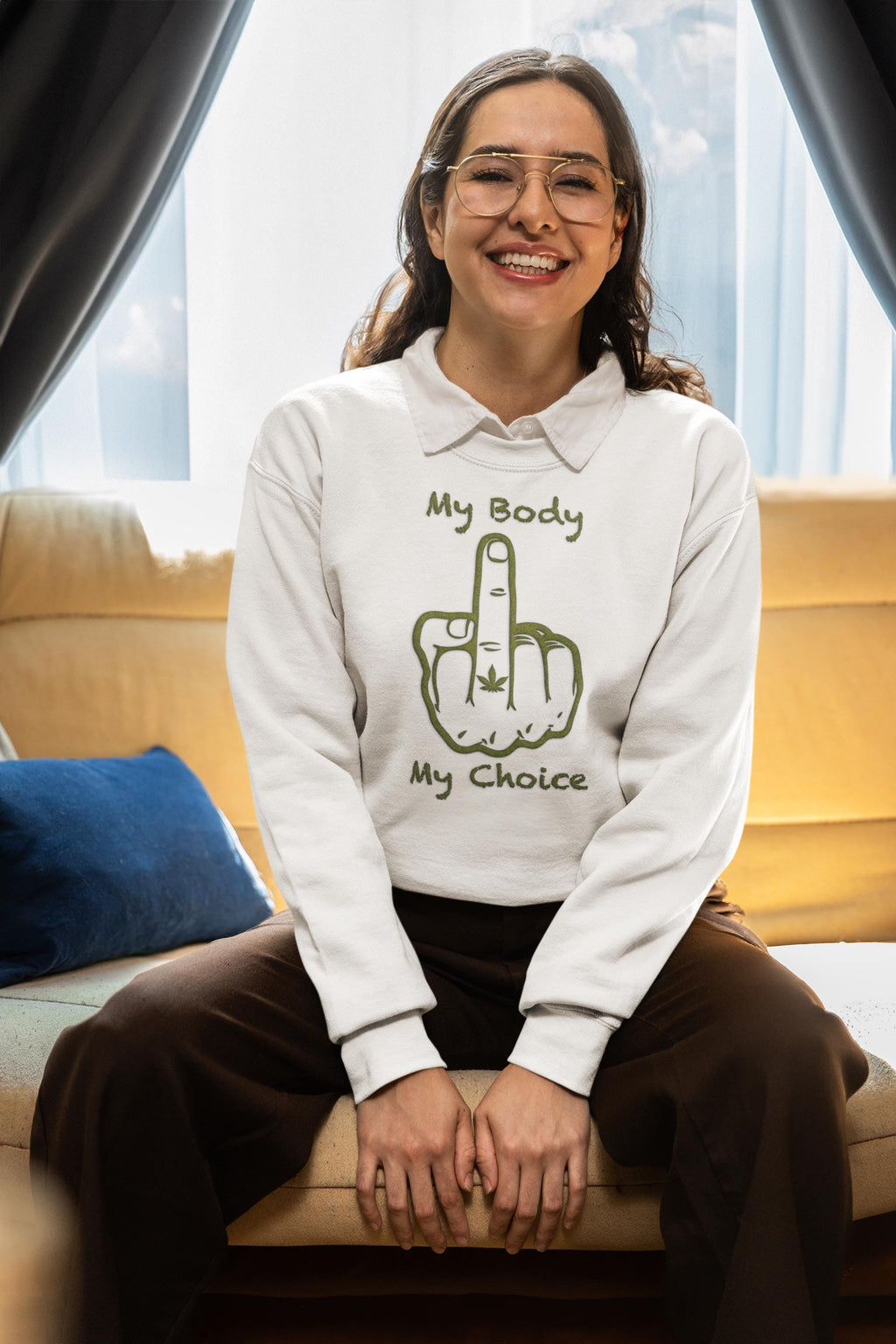 Sweatshirt My Body - My Choice Set-In-Sweat 80/20 Sweater Pullover