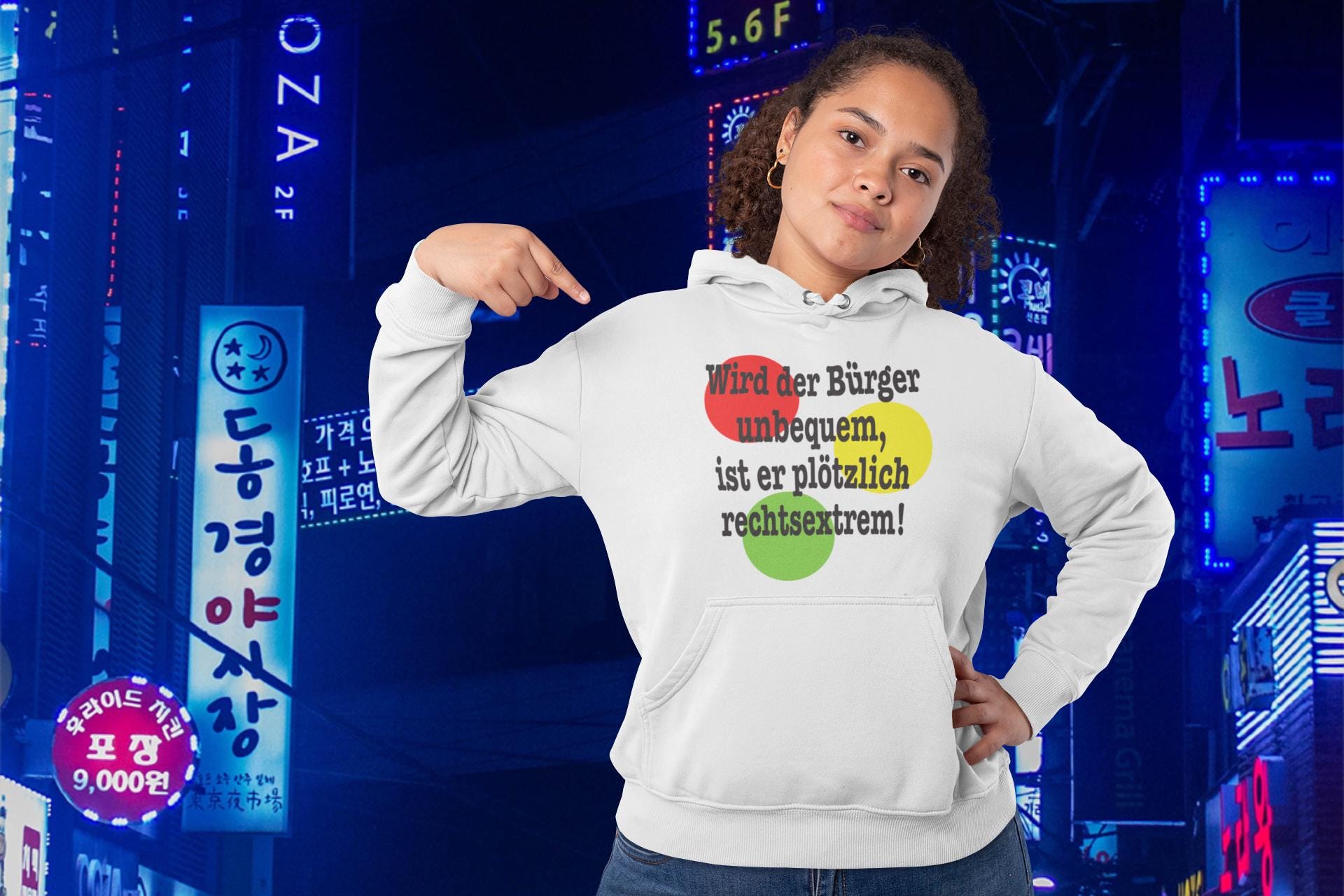 Hoodie "Wird der Bürger unbequem..."  Sweater Kapuzenpullover