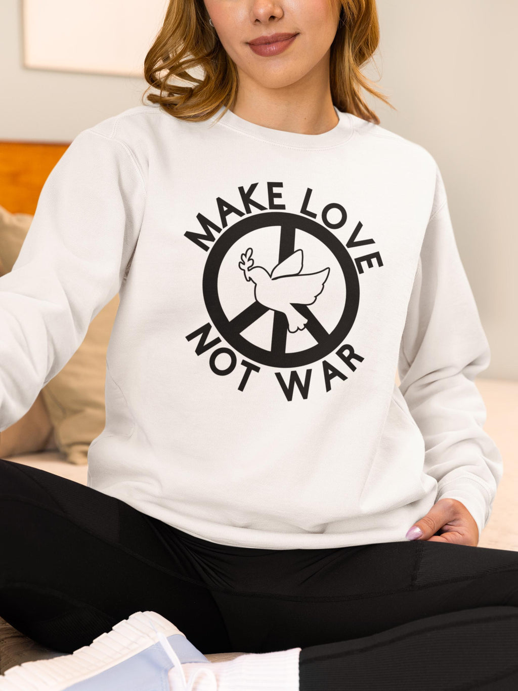 Sweatshirt MAKE LOVE not WAR  80/20