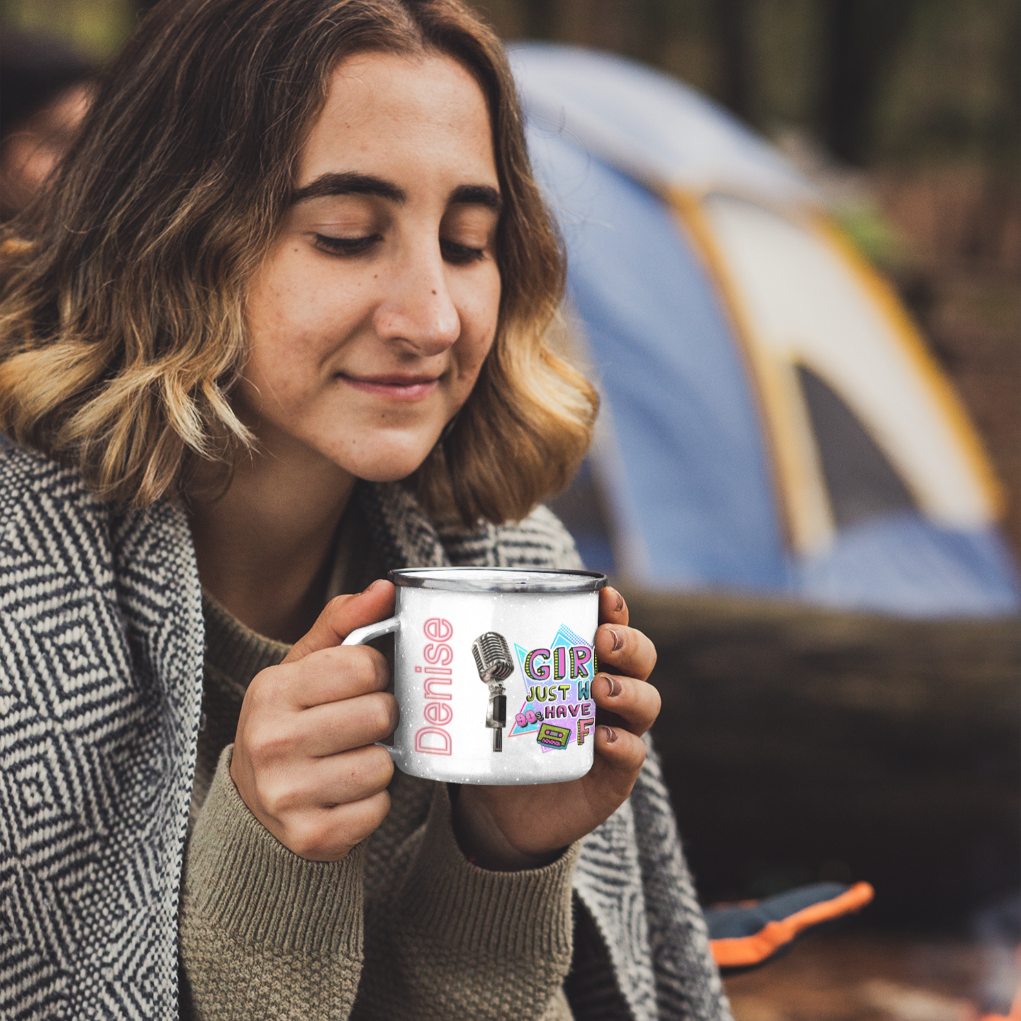 Kaffeebecher „Back To The 80‘s“ Emaille