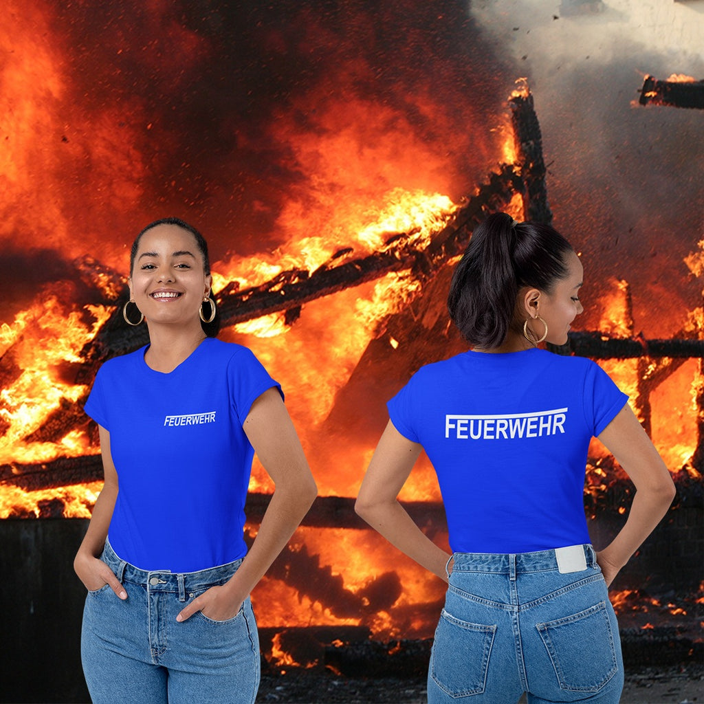 T-Shirt FEUERWEHR mit reflektierendem Brust- und Rückendruck