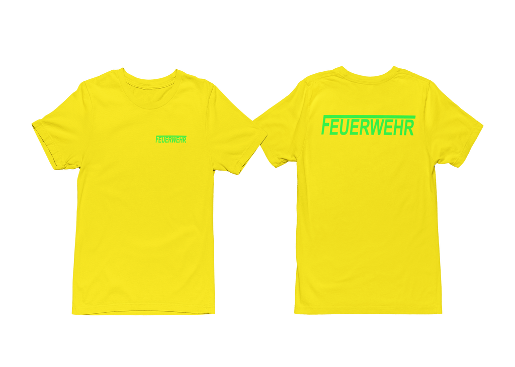 T-Shirt FEUERWEHR mit reflektierendem Brust- und Rückendruck