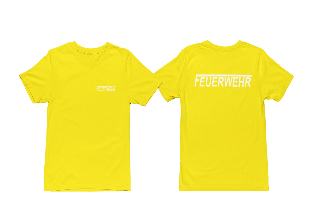 T-Shirt FEUERWEHR mit reflektierendem Brust- und Rückendruck