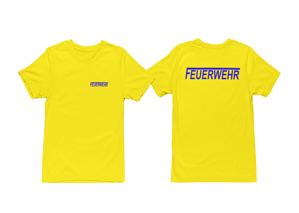 T-Shirt FEUERWEHR mit reflektierendem Brust- und Rückendruck