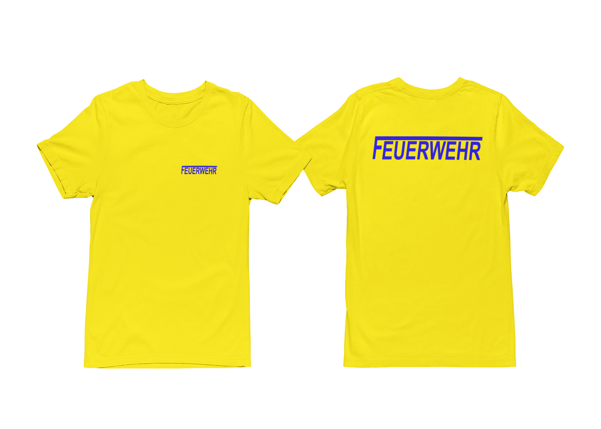 T-Shirt FEUERWEHR mit reflektierendem Brust- und Rückendruck