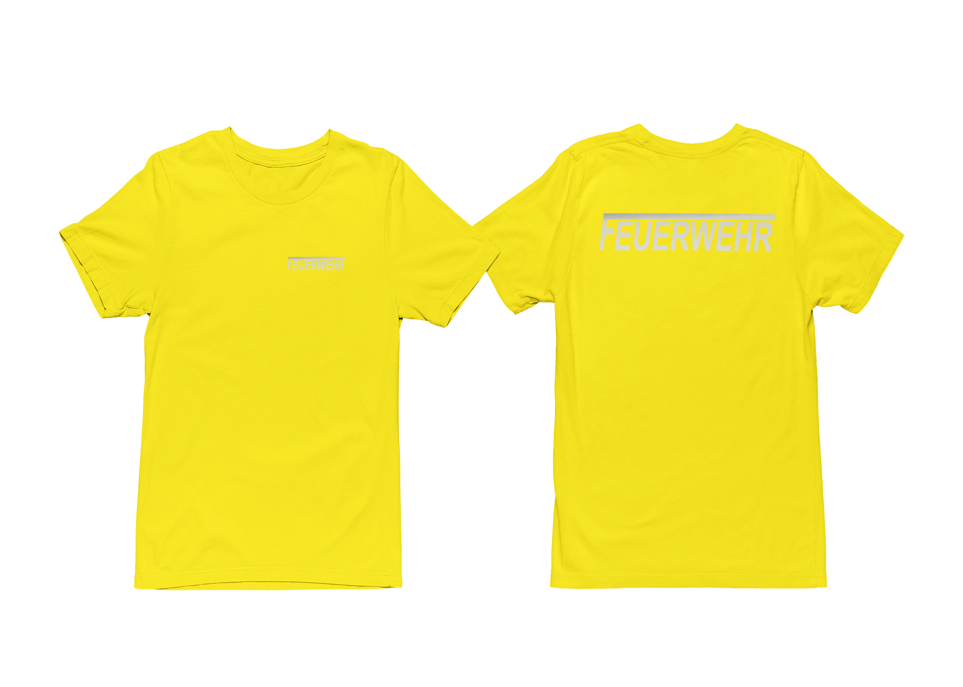 T-Shirt FEUERWEHR mit reflektierendem Brust- und Rückendruck