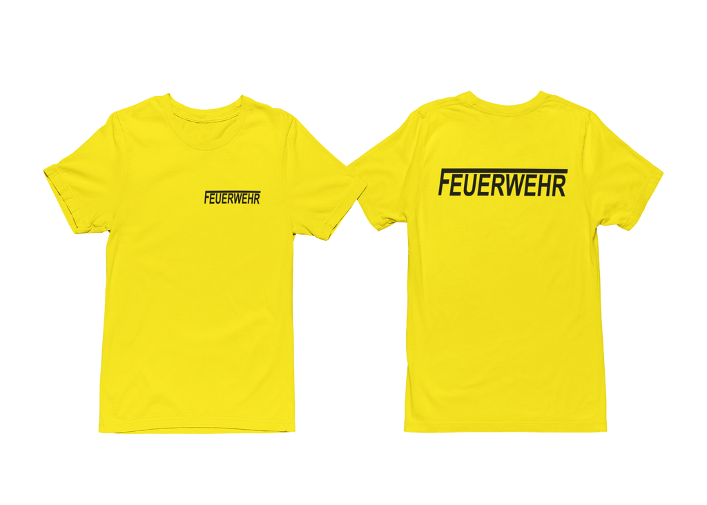 T-Shirt FEUERWEHR mit reflektierendem Brust- und Rückendruck