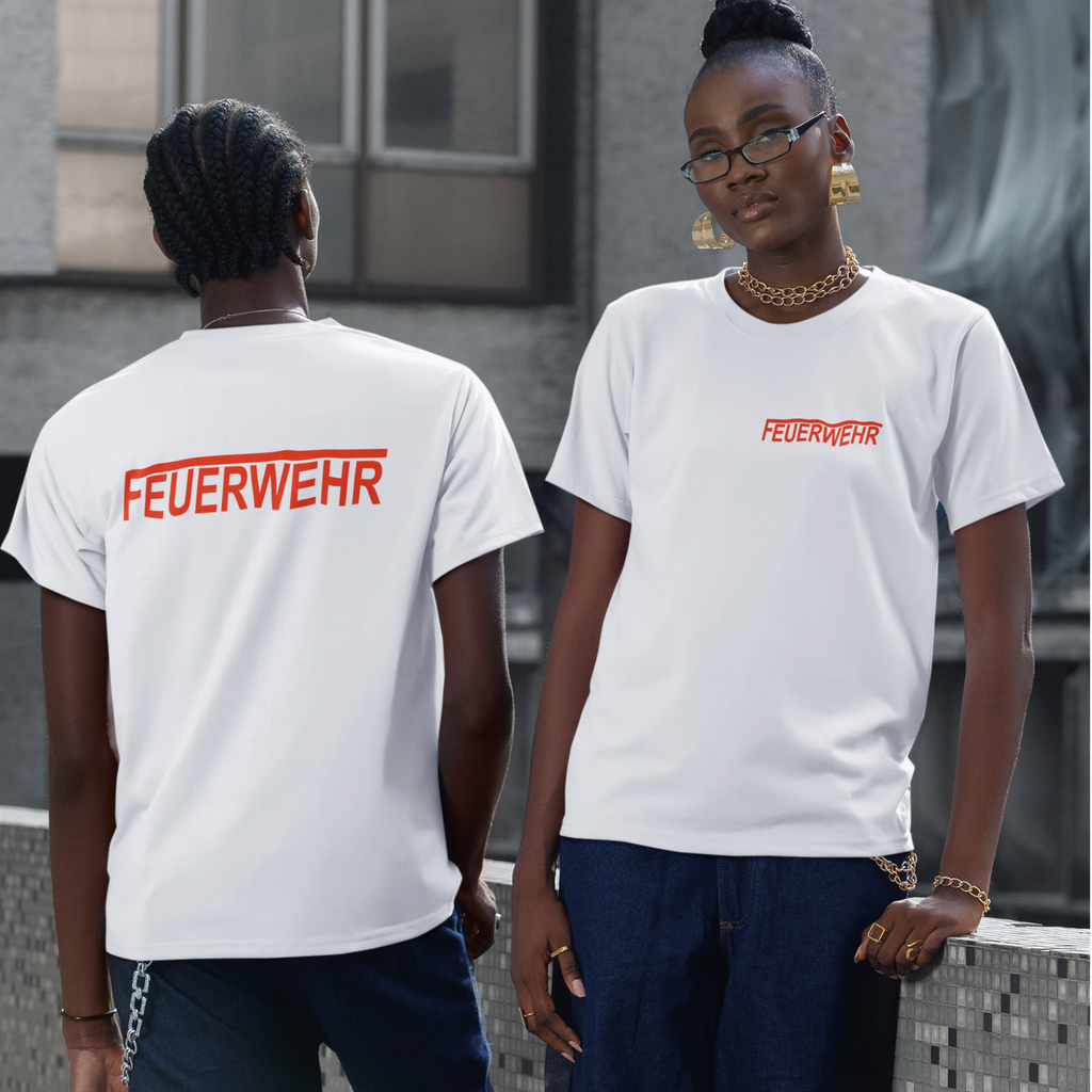 T-Shirt FEUERWEHR mit reflektierendem Brust- und Rückendruck